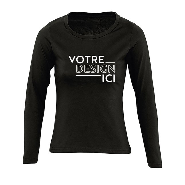 T-shirt Femme manches longues 100% coton 150G - Sweatizy